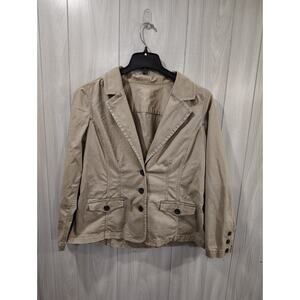 Women's Sonoma Khaki Jacket Size L Office Casual Night Out Office Church Wedding